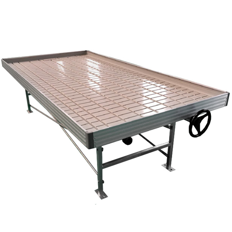 Invernadero Ebb Flujo de siembra de banco rodante Tablas de cultivo para el cultivo de varios tipos de plantas