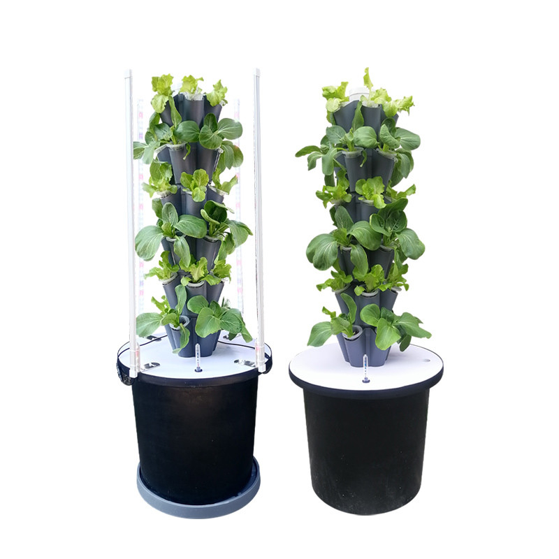 Sistema de cultivo de torres hidropónicas de pétalos de jardín 6/8/10 capas Luz LED opcional