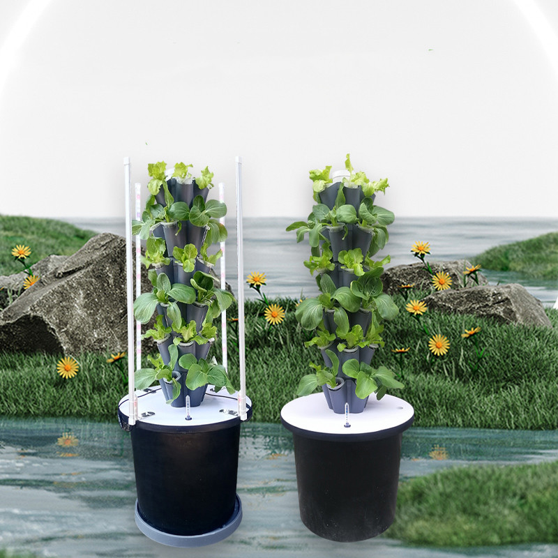 Torre de cultivo hidropónica sin suelo para cultivo en interiores