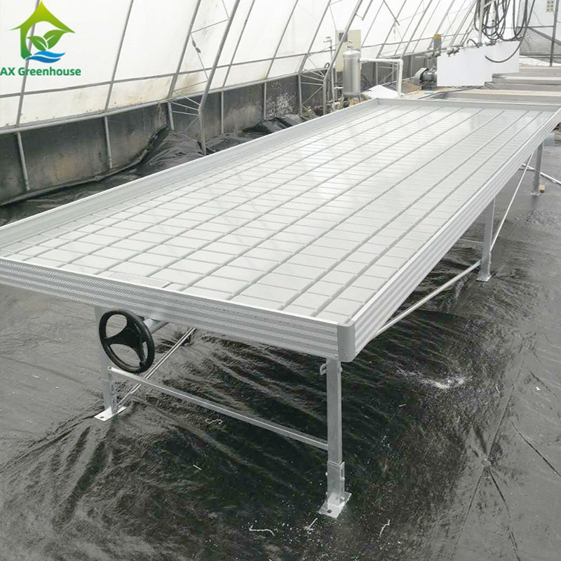 Tamaño personalizado banco rodante semillero para la planta de tomate crecer mesa de flujo de corriente de agua agricultura en interiores