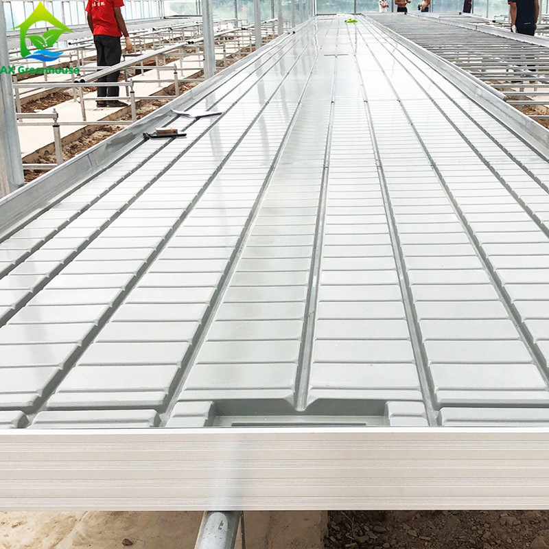 Tamaño personalizado banco rodante semillero para la planta de tomate crecer mesa de flujo de corriente de agua agricultura en interiores