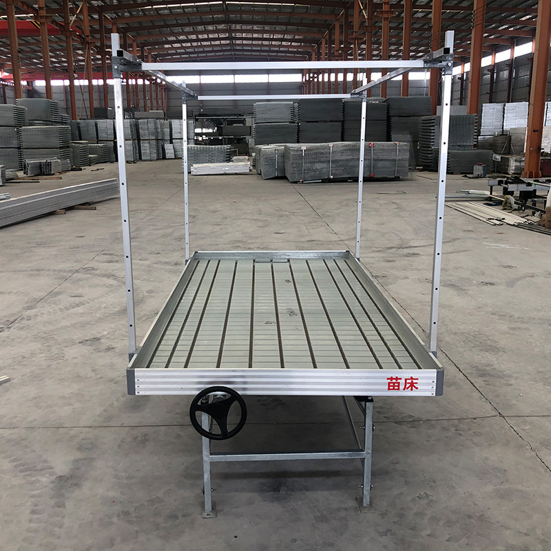 Eb y flujo 4FT*8FT Vertical Hydroponic Movable Roller Bench Tabla de cultivo con poste
