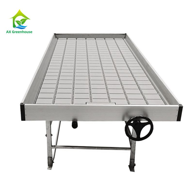 Eb y flujo 4FT*8FT Vertical Hydroponic Movable Roller Bench Tabla de cultivo con poste