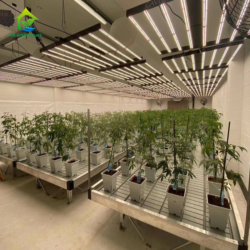 Bancos rodantes para invernadero estables y ecológicos con lámina de plástico ABS y marco de aleación de aluminio en tamaños personalizables