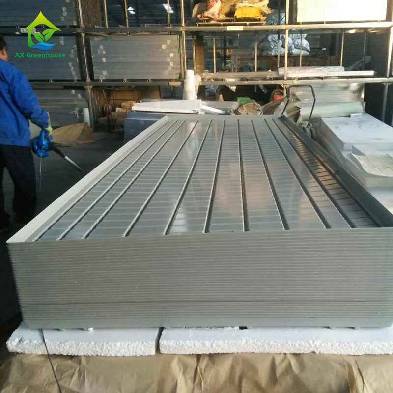 Bancos rodantes para invernadero estables y ecológicos con lámina de plástico ABS y marco de aleación de aluminio en tamaños personalizables